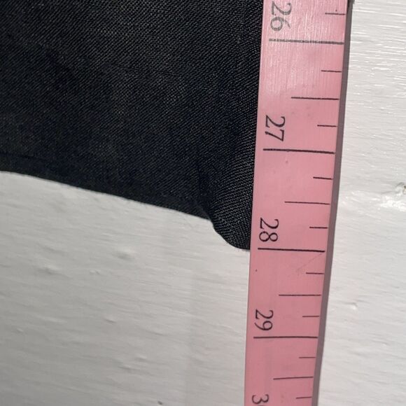 Vintage Y2K Bob Mackie Studio Black Linen Blend Pants Floral Appliqué Size 12 - Picture 11 of 11